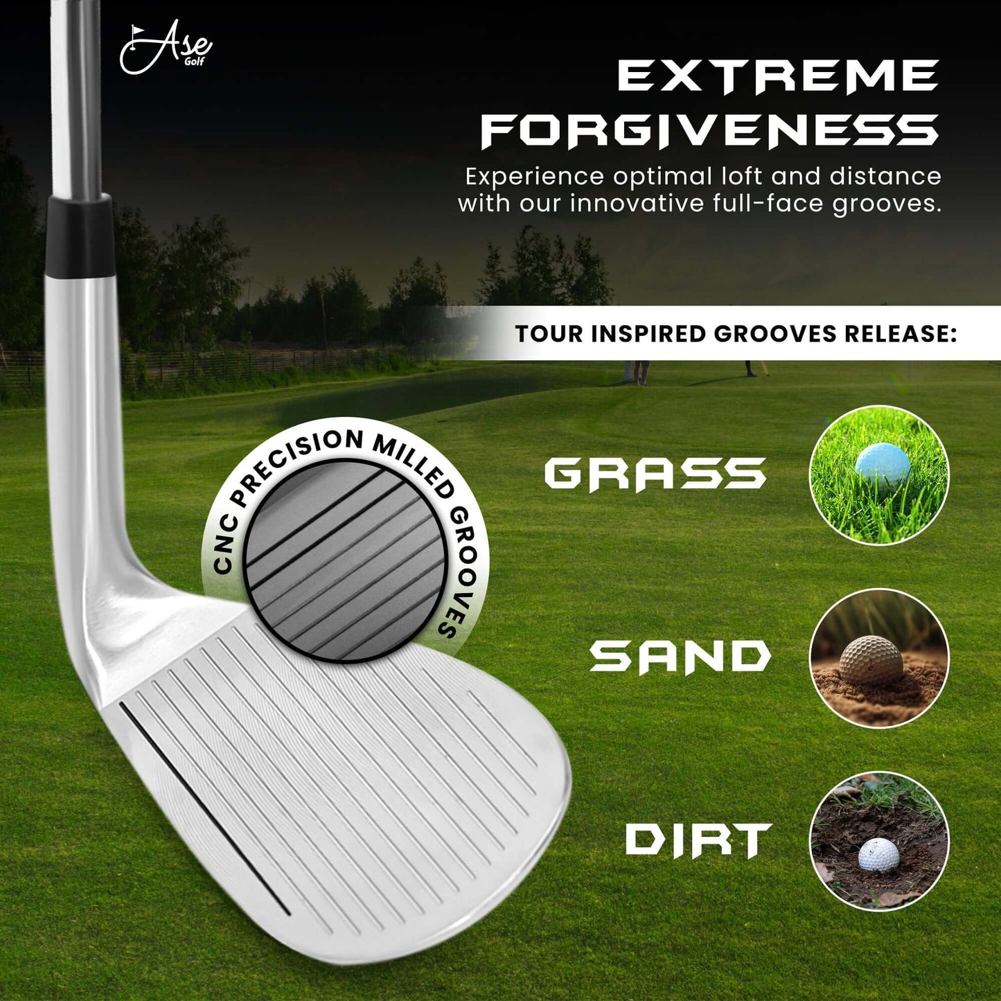 Ase Golf CM-1 Single Wedge (50,52,54,56,58,60)
