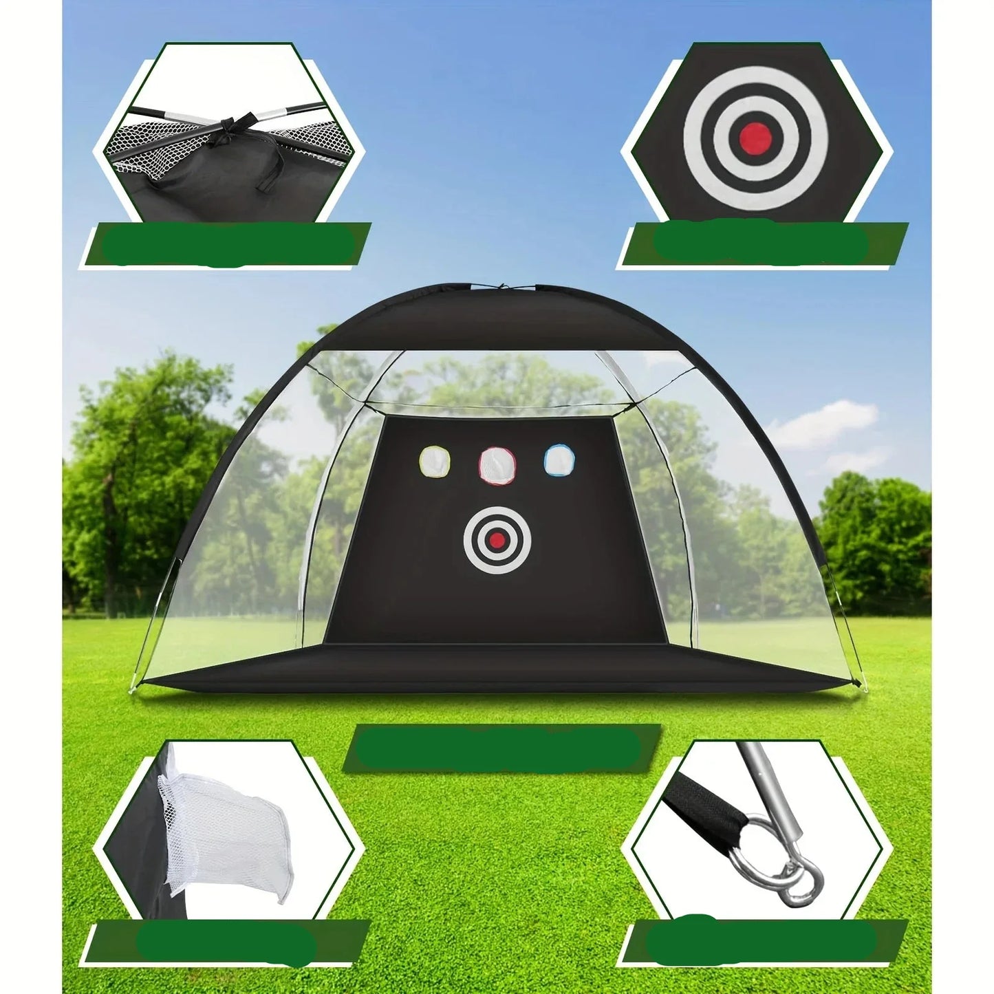 Golf Practice Net with Mat Balls  and Tee