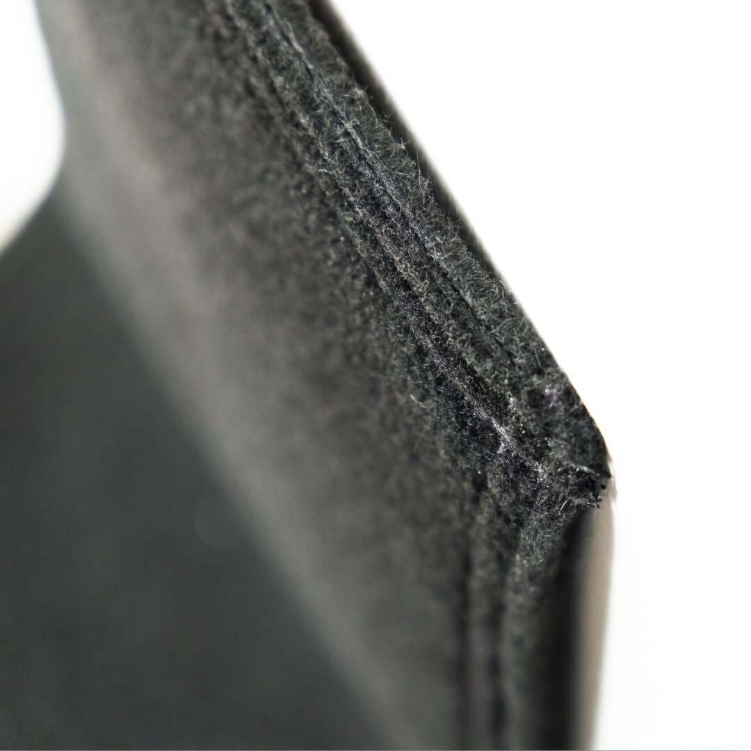 Close-up view of the premium fabric of the Carpet Panel Gap Pad Golf Simulator Accessory.