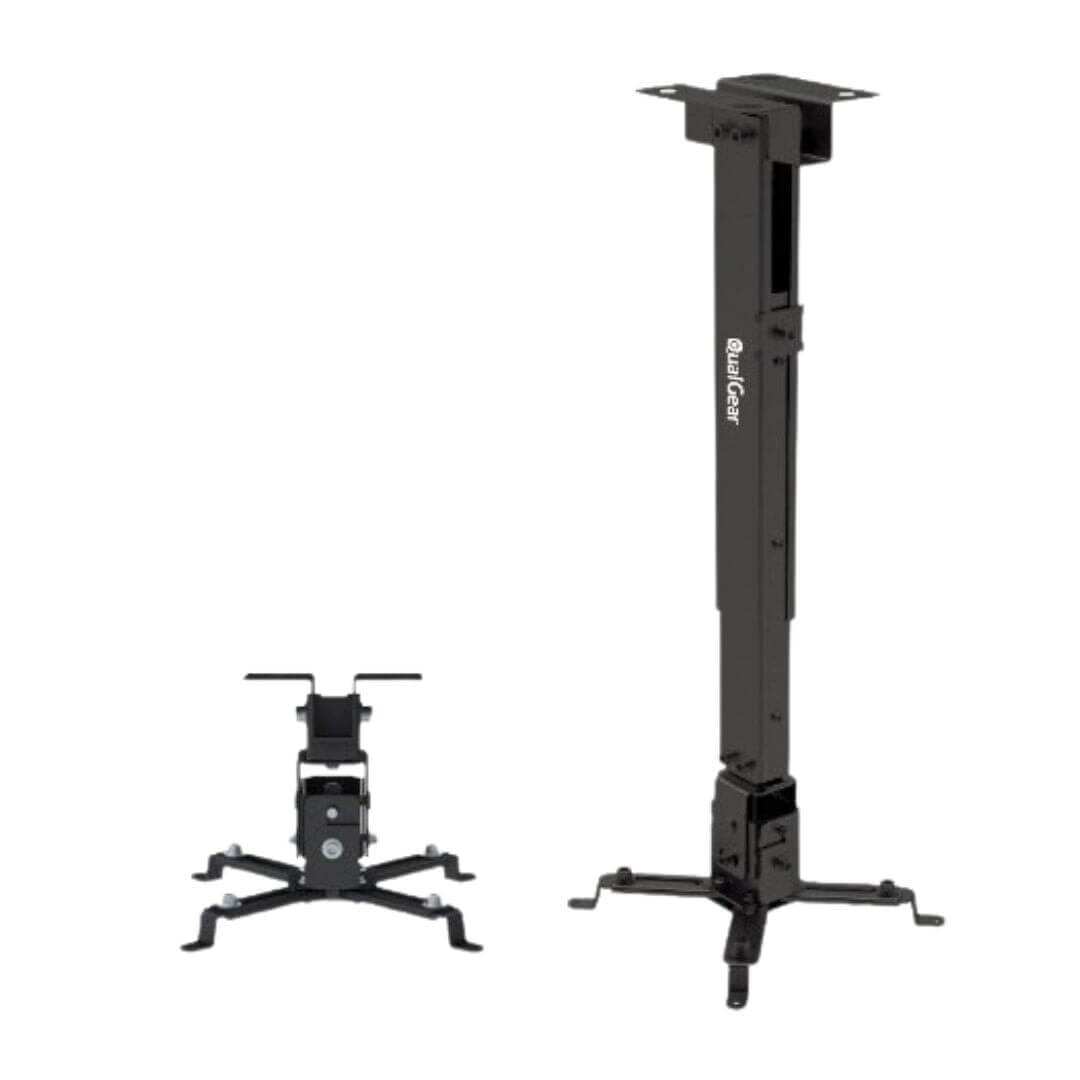 Universal Projector Ceiling Mount showcasing adjustable height and sturdy base for projectors up to 30 lbs.