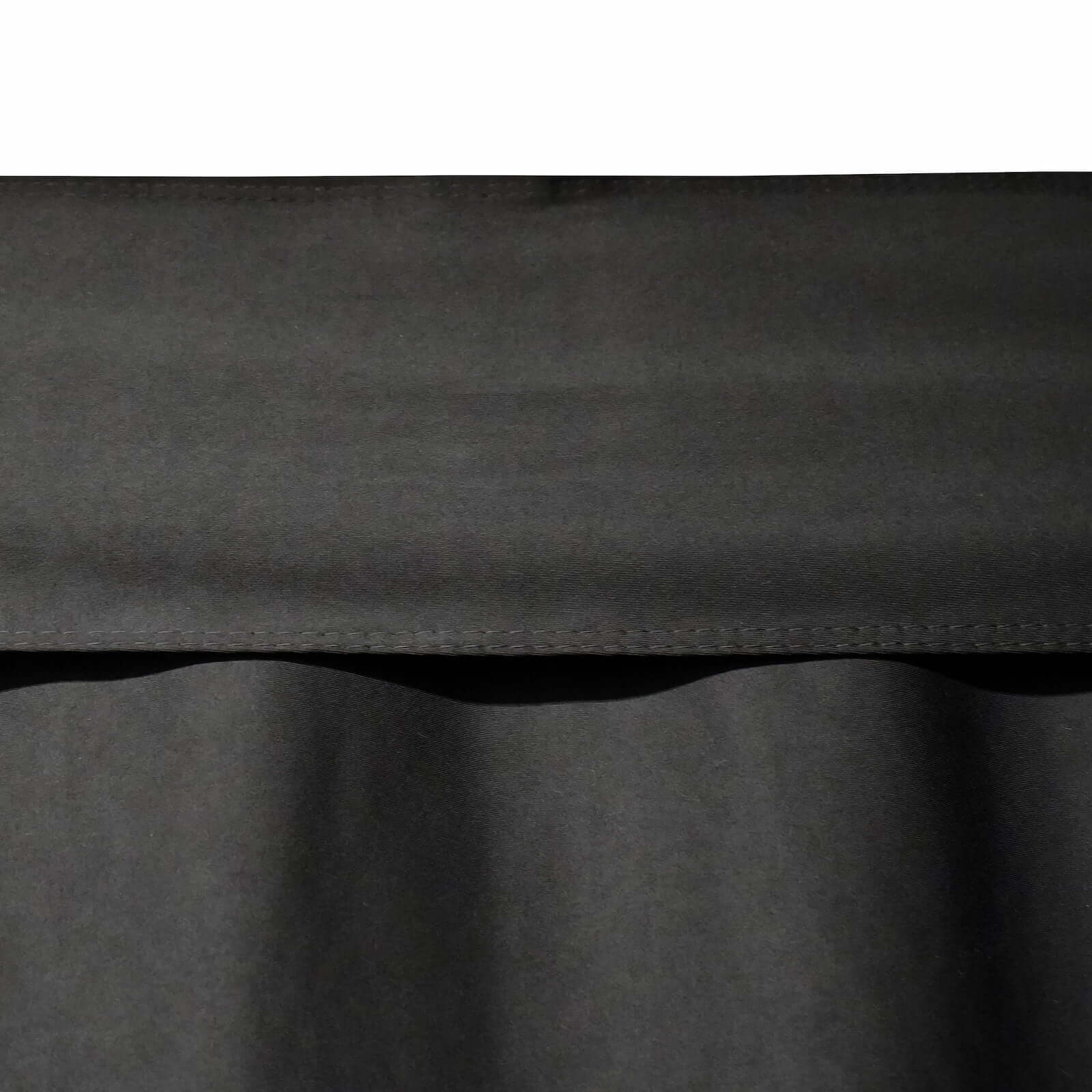 Close-up of Carl's Place Golf Room Curtain showing premium fabric and dark color for golf simulator enclosures.