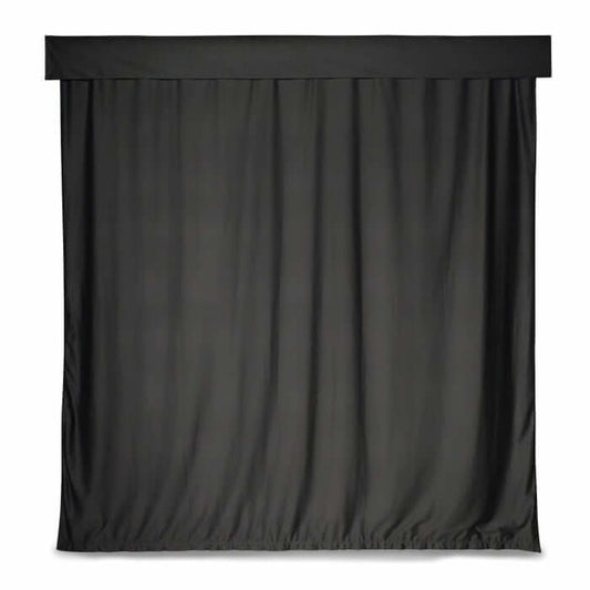 Carl's Place Golf Room Curtain, professional curtain for golf simulator enclosures, offering visibility and airflow.